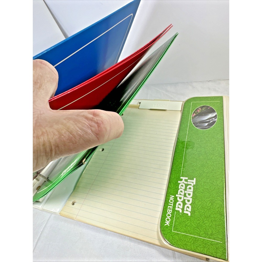 1983 Mead Trapper Keeper NOS MINT w/ Cardboard Ad Flap Waterfall Pink Laurel - Picture 10 of 16